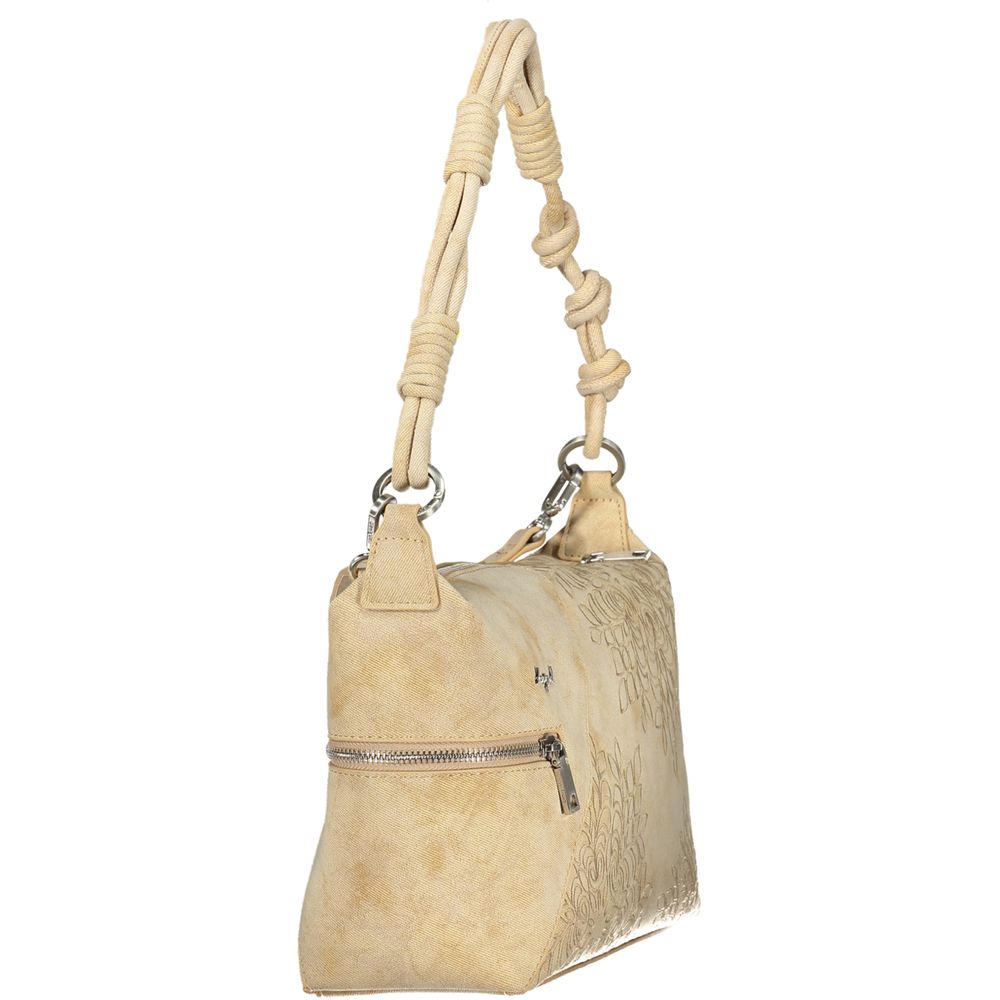 Desigual Beige Polyurethan Schultertasche für Damen