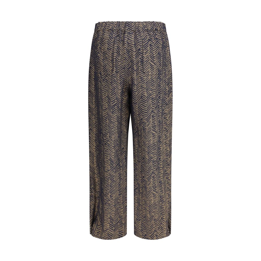 Giorgio Armani Brown Viscose Casual Trousers