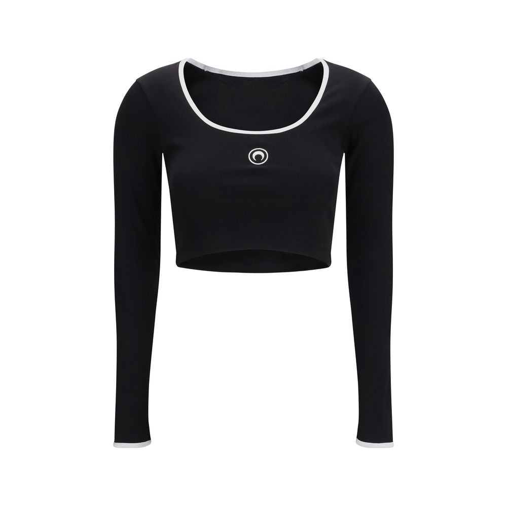 Marine Serre Schwarzer Baumwoll-Sportswear