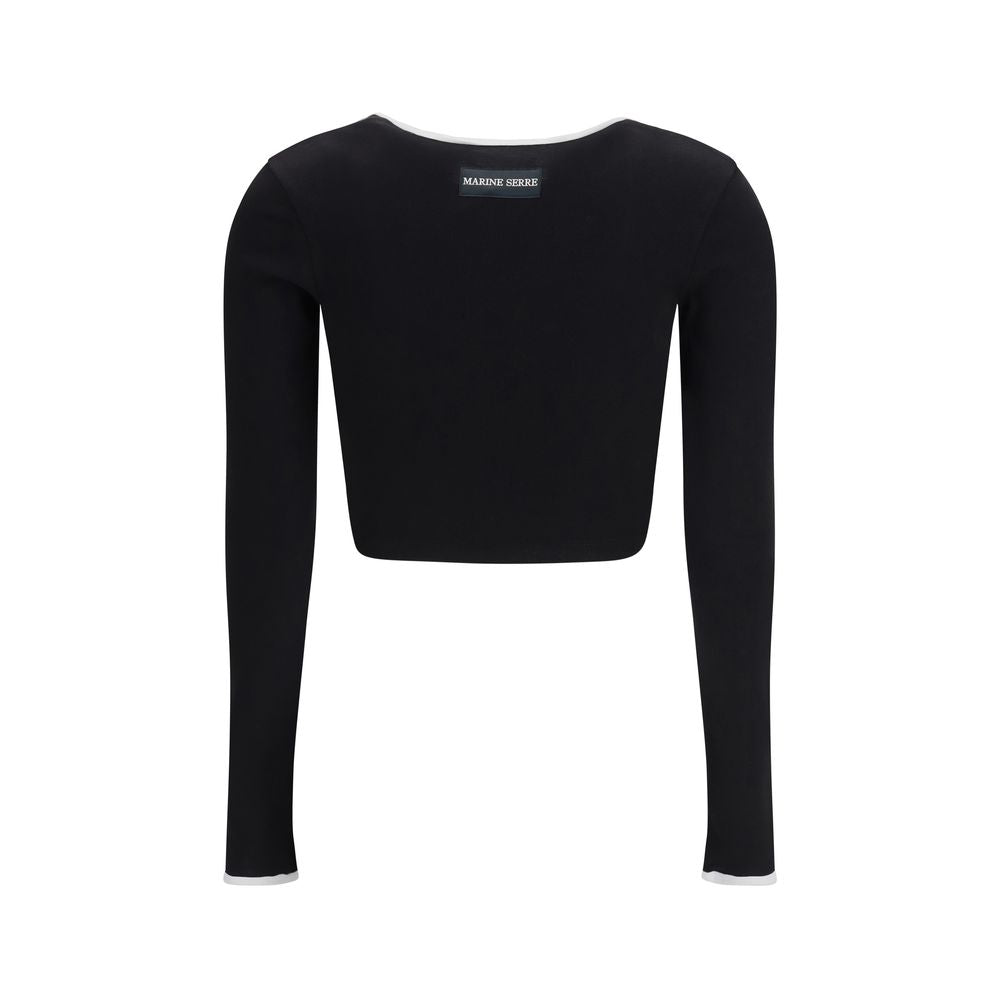 Marine Serre Schwarzer Baumwoll-Sportswear