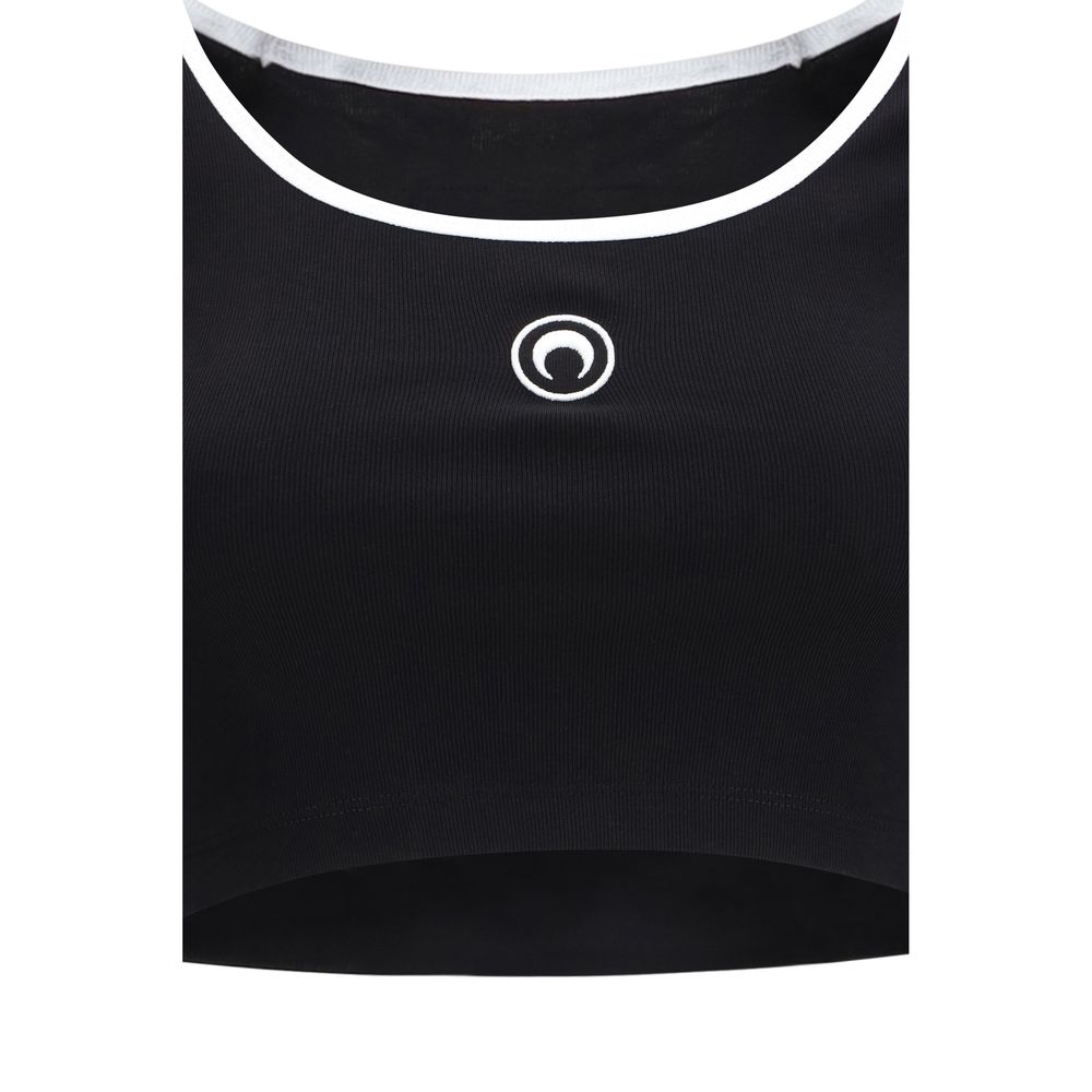Marine Serre Schwarzer Baumwoll-Sportswear