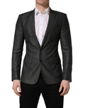 Dolce & Gabbana Dunkelgrauer Woll-Blazer im Slim Fit-Schnitt