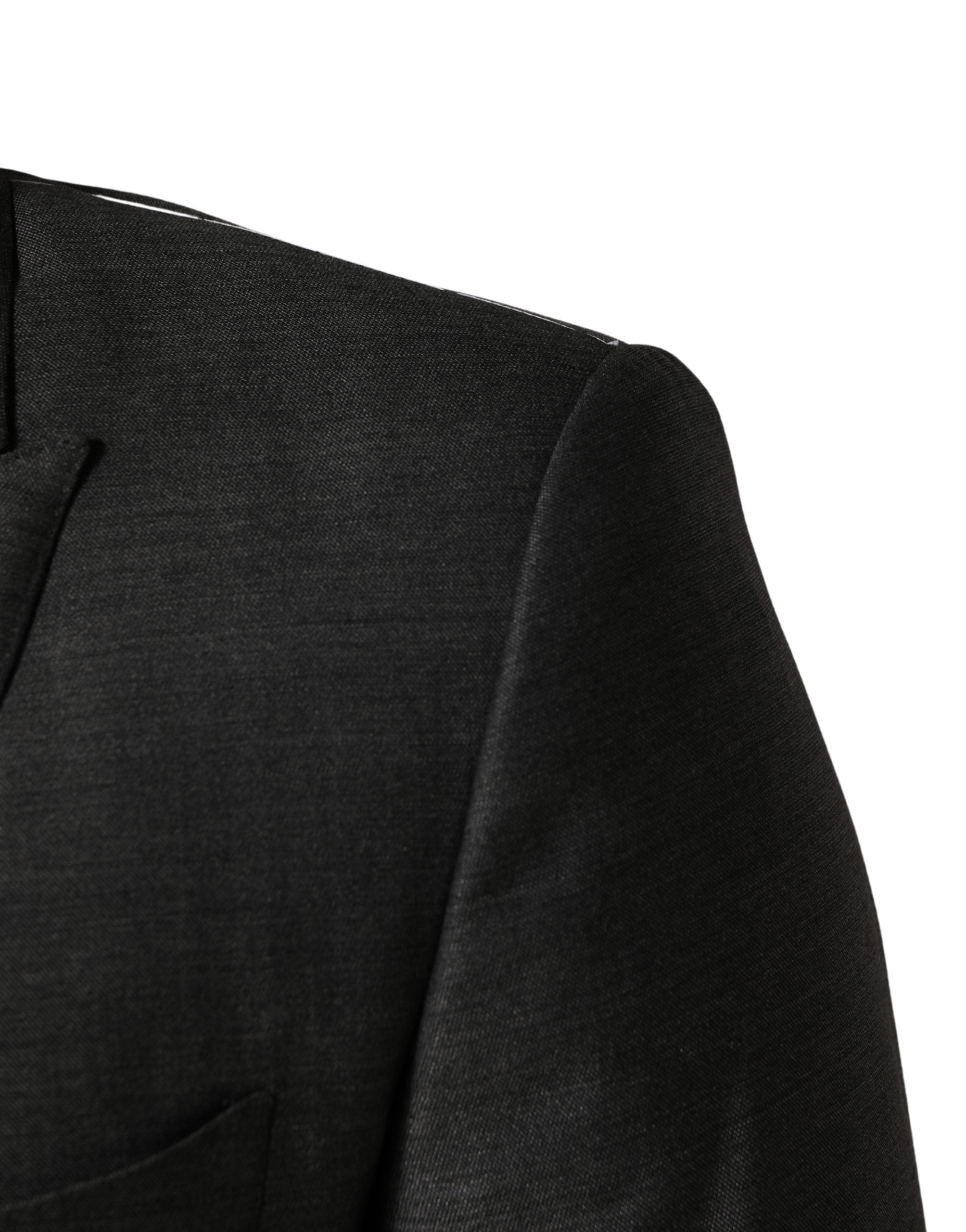 Dolce & Gabbana Dunkelgrauer Woll-Blazer im Slim Fit-Schnitt
