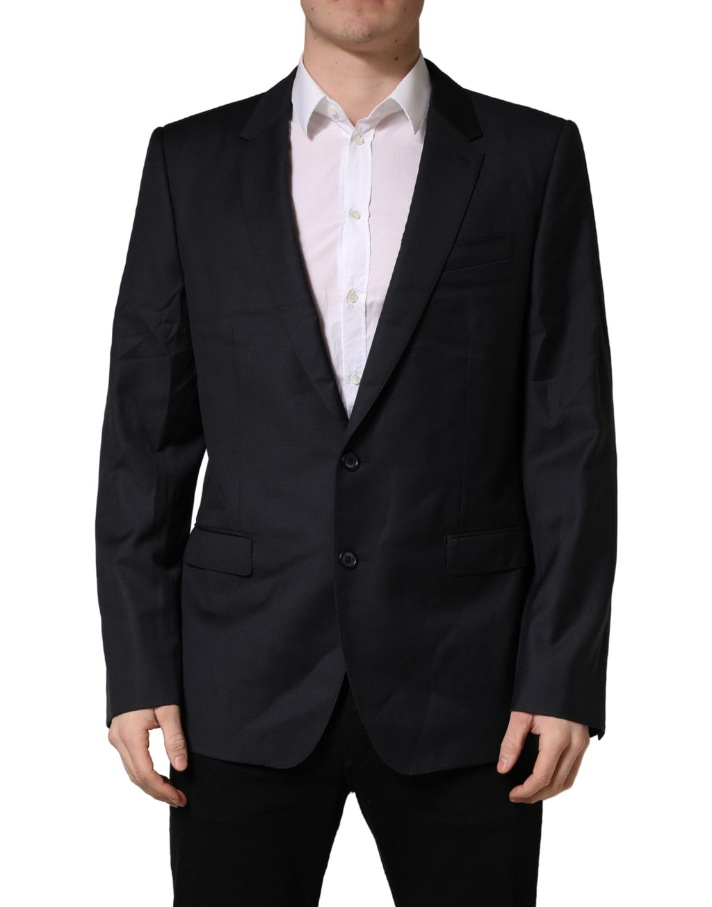 Dolce & Gabbana Schwarzer Woll-Blazer für Herren im Slim Fit