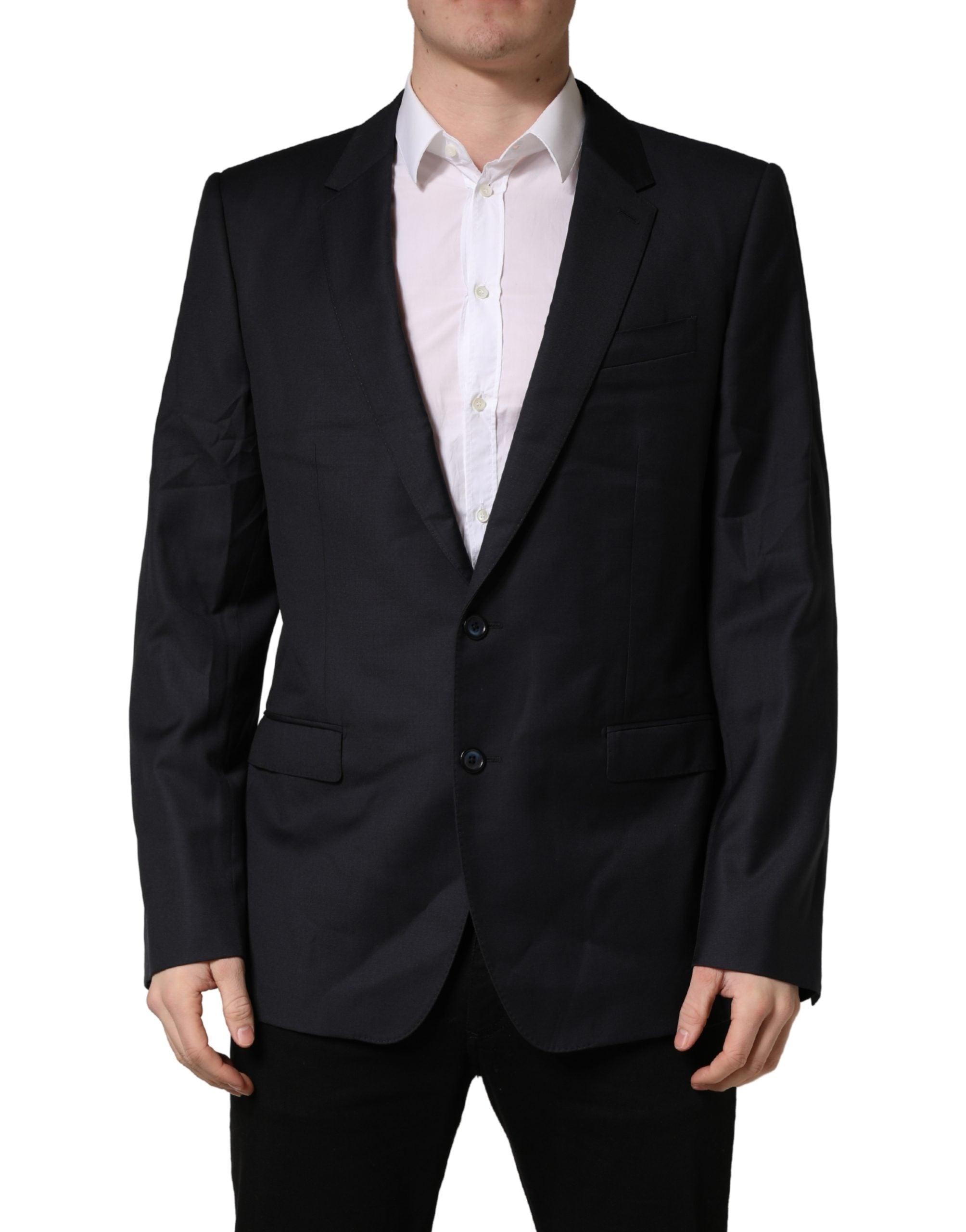 Dolce & Gabbana Schwarzer Woll-Blazer für Herren im Slim Fit