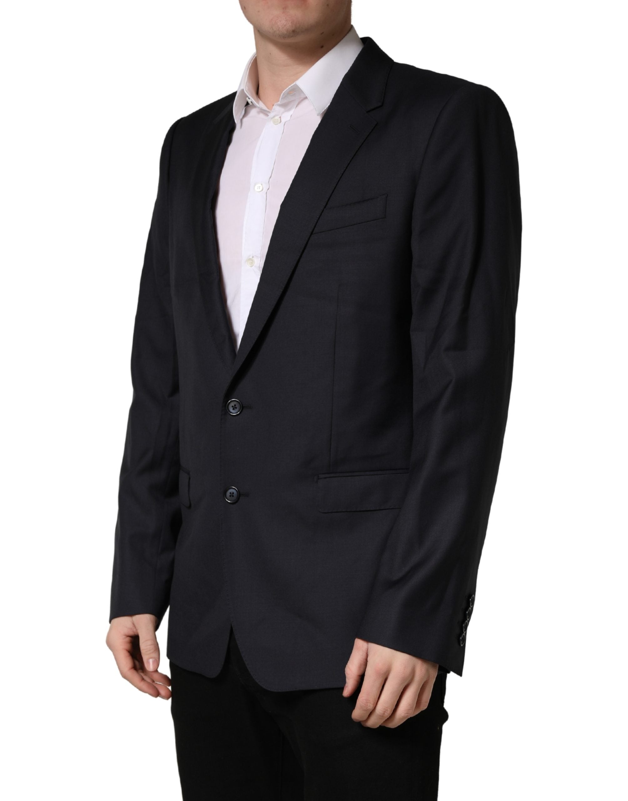 Dolce & Gabbana Schwarzer Woll-Blazer für Herren im Slim Fit