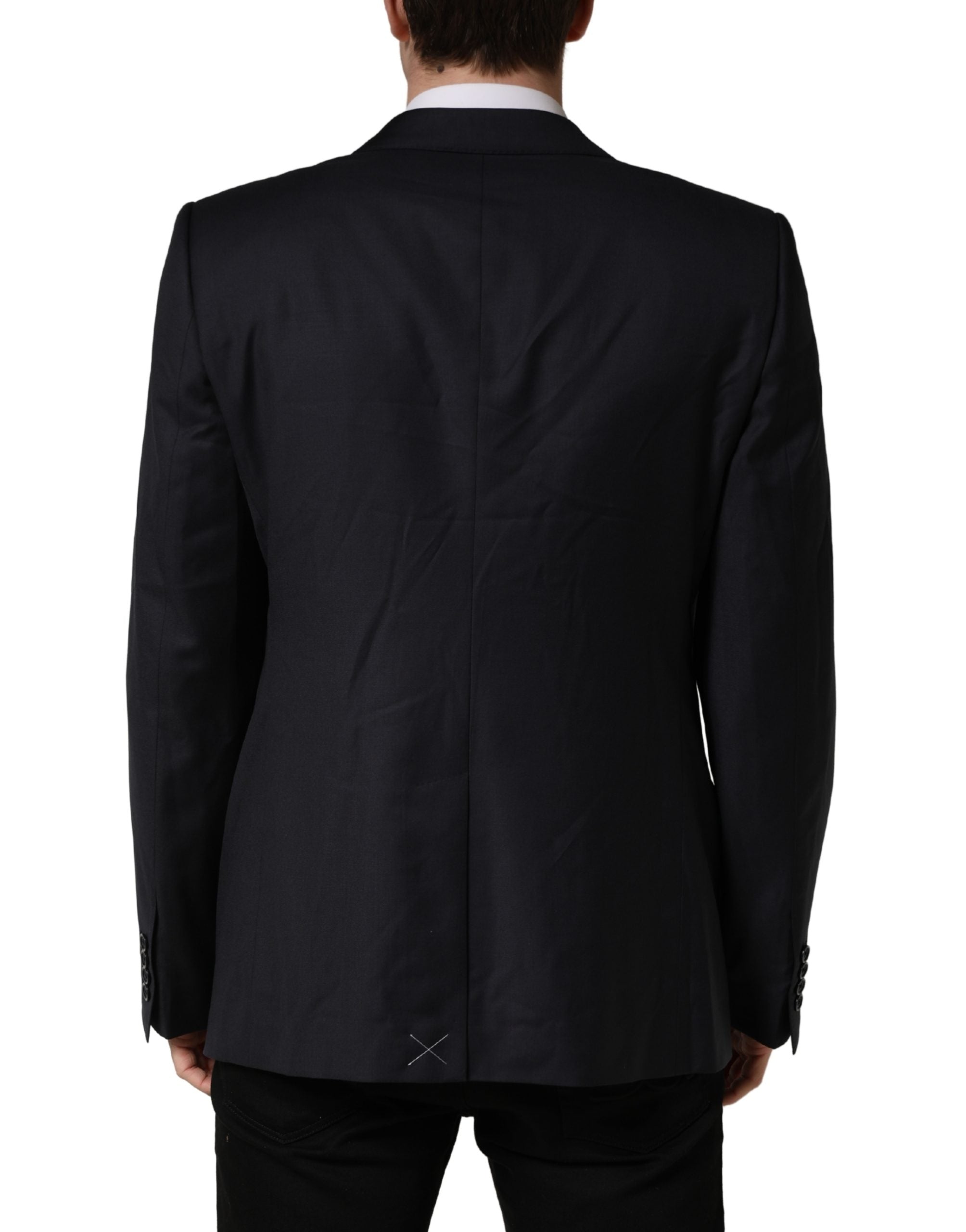 Dolce & Gabbana Schwarzer Woll-Blazer für Herren im Slim Fit