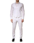 Dolce & Gabbana Weißer SARTORIA Leinen 2-Teiler Herren Anzug