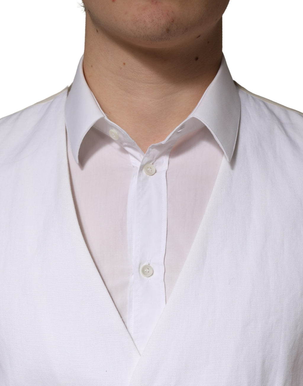 Dolce & Gabbana Weißer SARTORIA Leinen 2-Teiler Herren Anzug