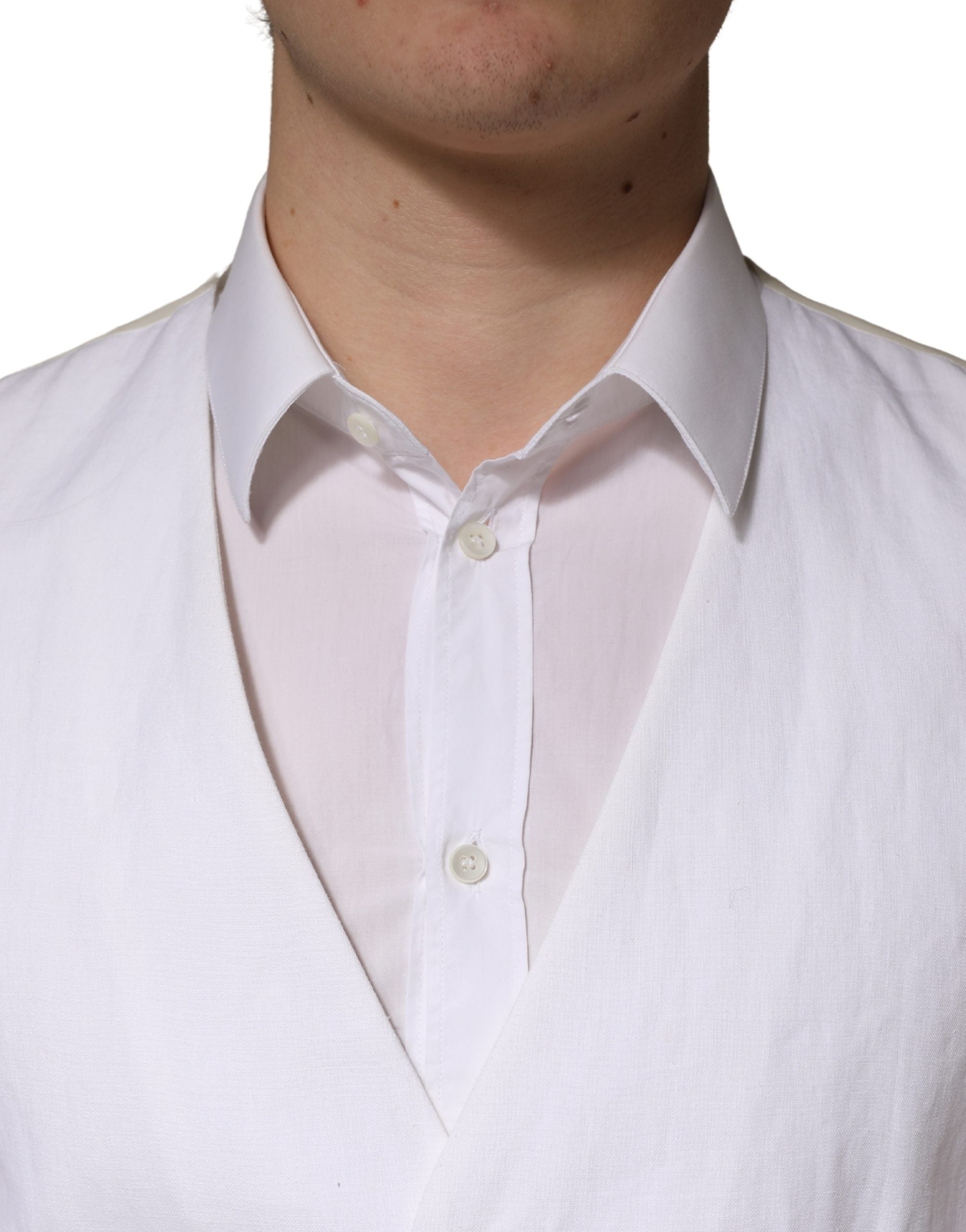 Dolce & Gabbana Weißer SARTORIA Leinen 2-Teiler Herren Anzug