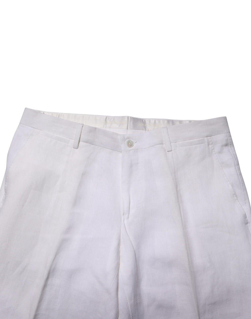 Dolce & Gabbana Weißer SARTORIA Leinen 2-Teiler Herren Anzug