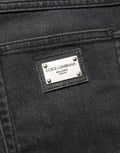 Dolce & Gabbana Schwarze Baumwoll Stretch Regular Skinny Jeans