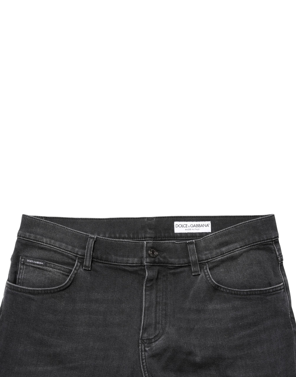Dolce & Gabbana Schwarze Baumwoll Stretch Regular Skinny Jeans