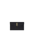 Saint Laurent Schwarze Bos Taurus Kalbsleder Clutch