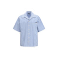 Dolce & Gabbana Blue Cotton Short-Sleeve Shirt