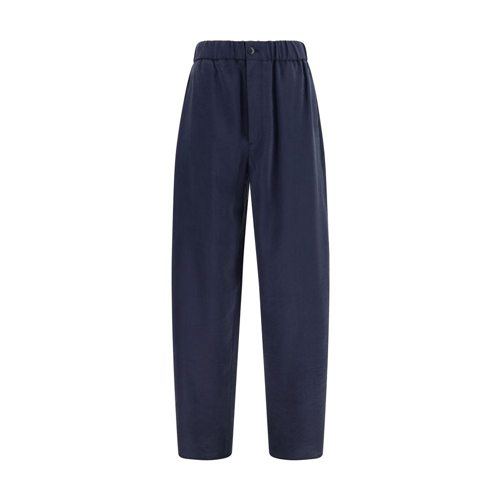 Giorgio Armani Blaue Seiden-Freizeithose