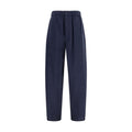 Giorgio Armani Blaue Seiden-Freizeithose