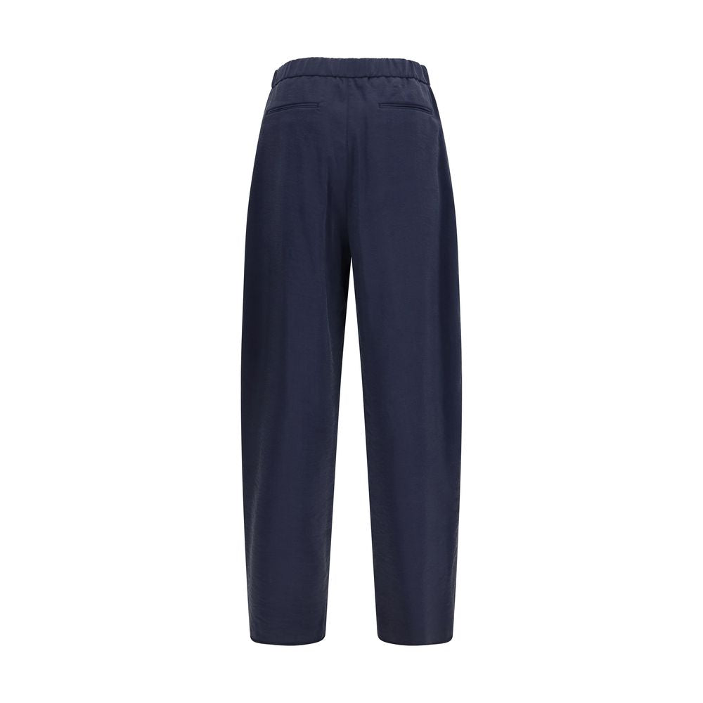 Giorgio Armani Blaue Seiden-Freizeithose