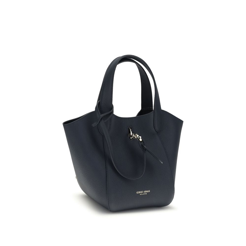 Giorgio Armani Handtasche aus blauem Kalbsleder Bos Taurus