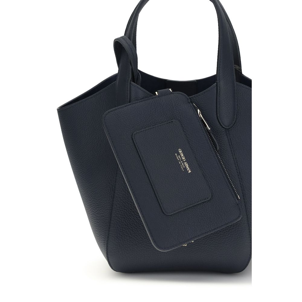 Giorgio Armani Handtasche aus blauem Kalbsleder Bos Taurus