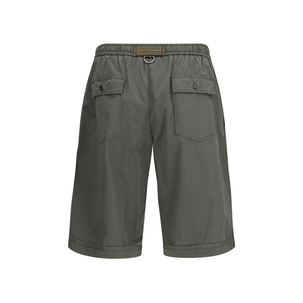 Dolce & Gabbana Graue Cargoshorts aus Baumwolle
