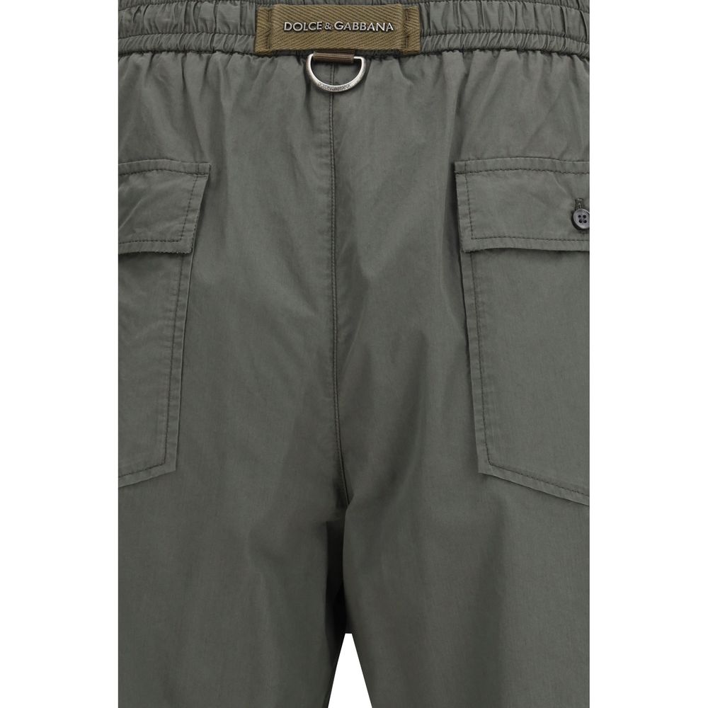 Dolce & Gabbana Graue Cargoshorts aus Baumwolle