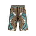 Dolce & Gabbana Mehrfarbige Cargo-Shorts aus Seide