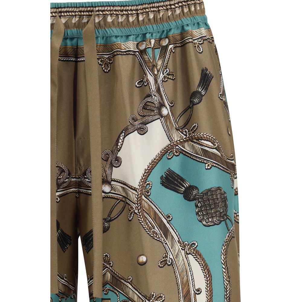 Dolce & Gabbana Mehrfarbige Cargo-Shorts aus Seide