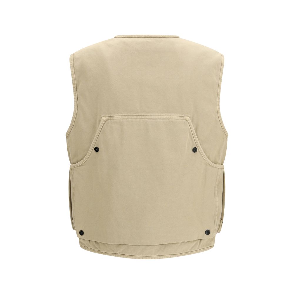 Stone Island Beige Baumwoll-Ärmellose Jacke