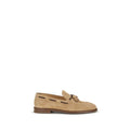 Brunello Cucinelli Braune Kalbsleder Bos Taurus Slipper-Loafer