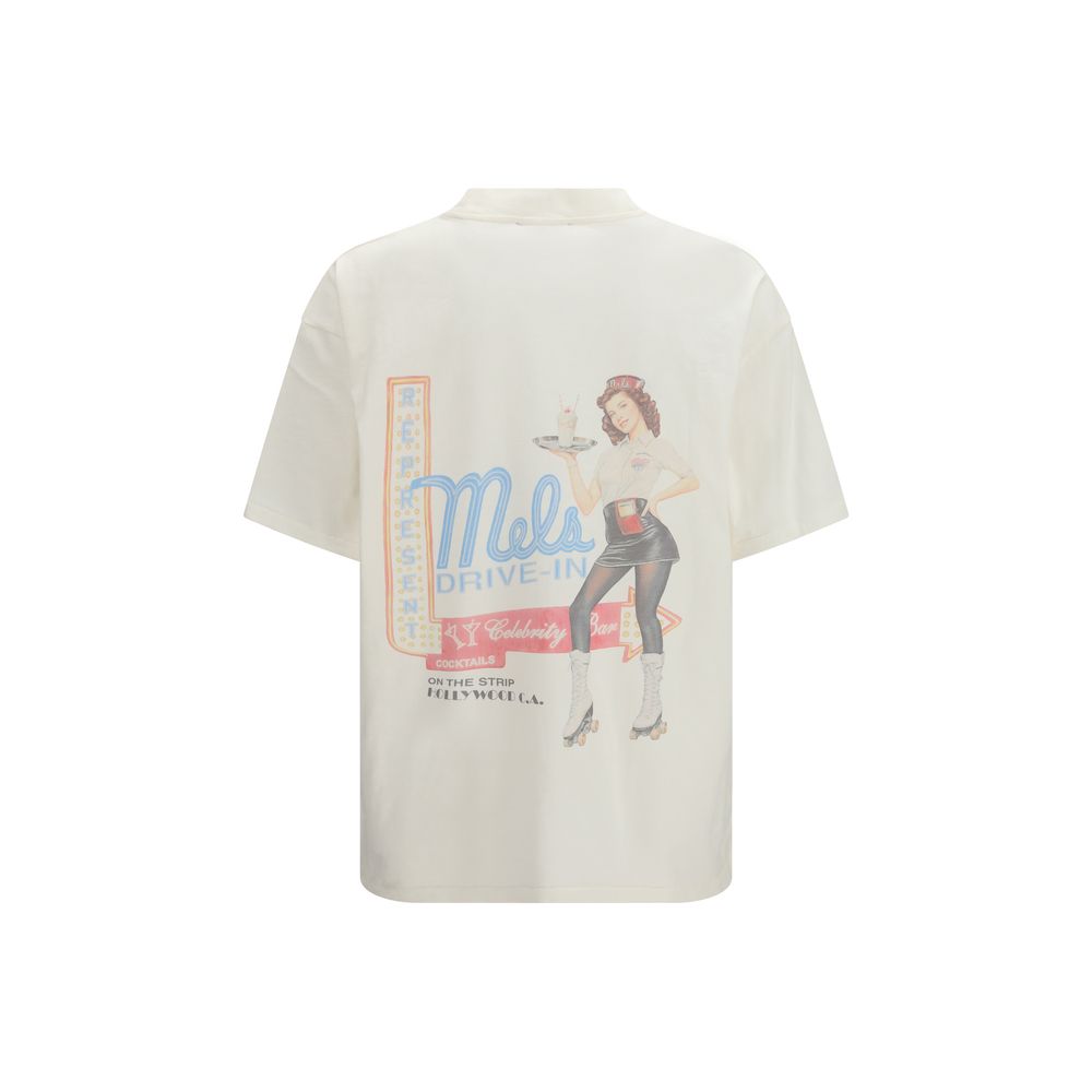 Represent Weißes Baumwoll-T-Shirt