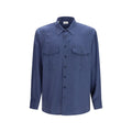 Saint Laurent Blaues Hemd aus Viskose
