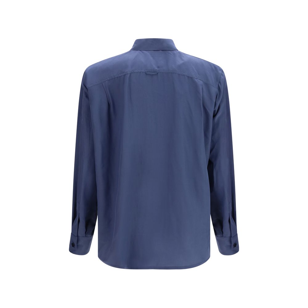 Saint Laurent Blaues Hemd aus Viskose