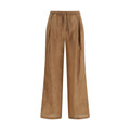 Dolce & Gabbana Braune Leinen-Freizeithose