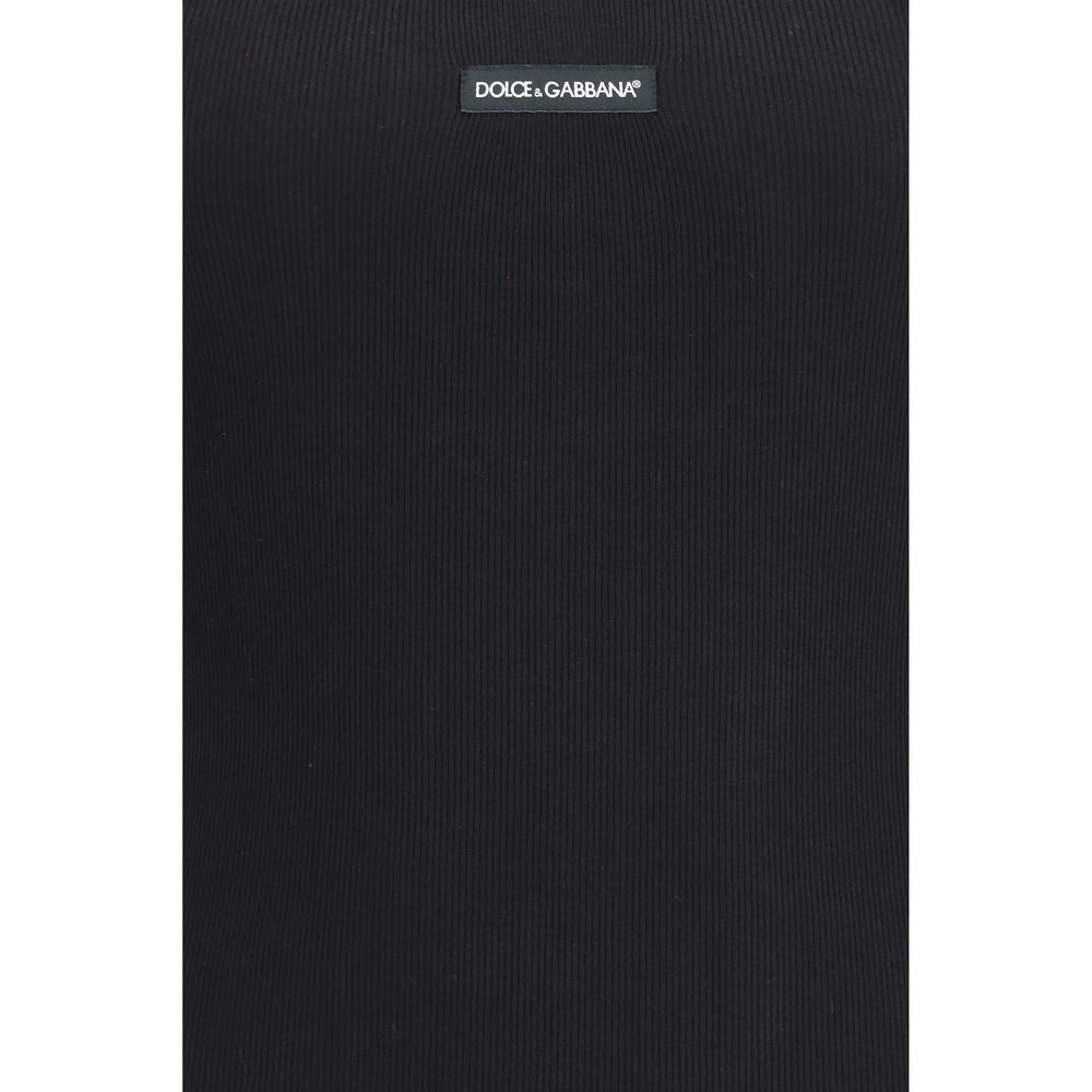 Dolce & Gabbana Schwarzes Baumwoll-Top