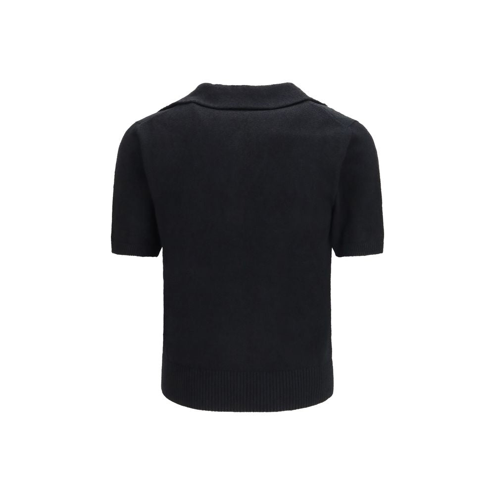 Dolce & Gabbana Schwarzes Polo-Shirt aus Baumwolle