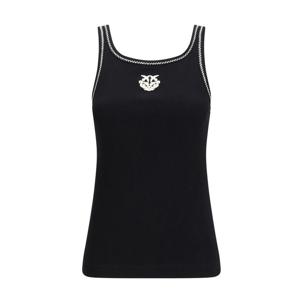 PINKO Schwarzes Baumwoll-T-Shirt