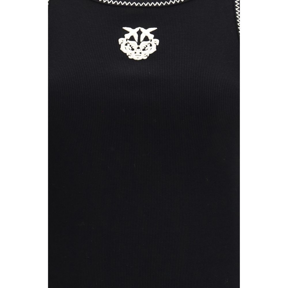 PINKO Schwarzes Baumwoll-T-Shirt