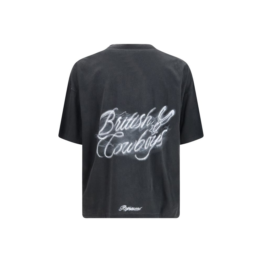 Represent Schwarzes Baumwoll-T-Shirt