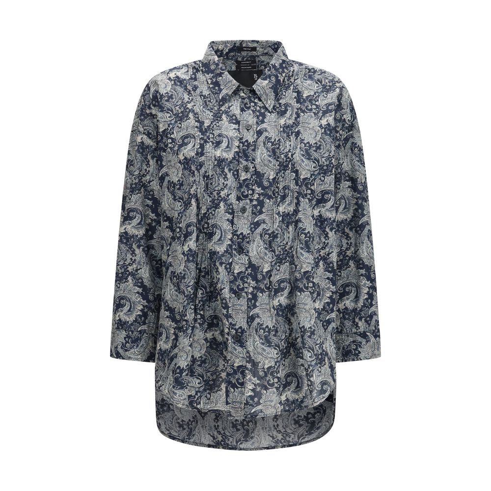 R13 Blue patterned cotton shirt