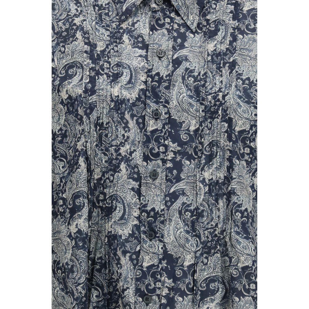 R13 Blue patterned cotton shirt
