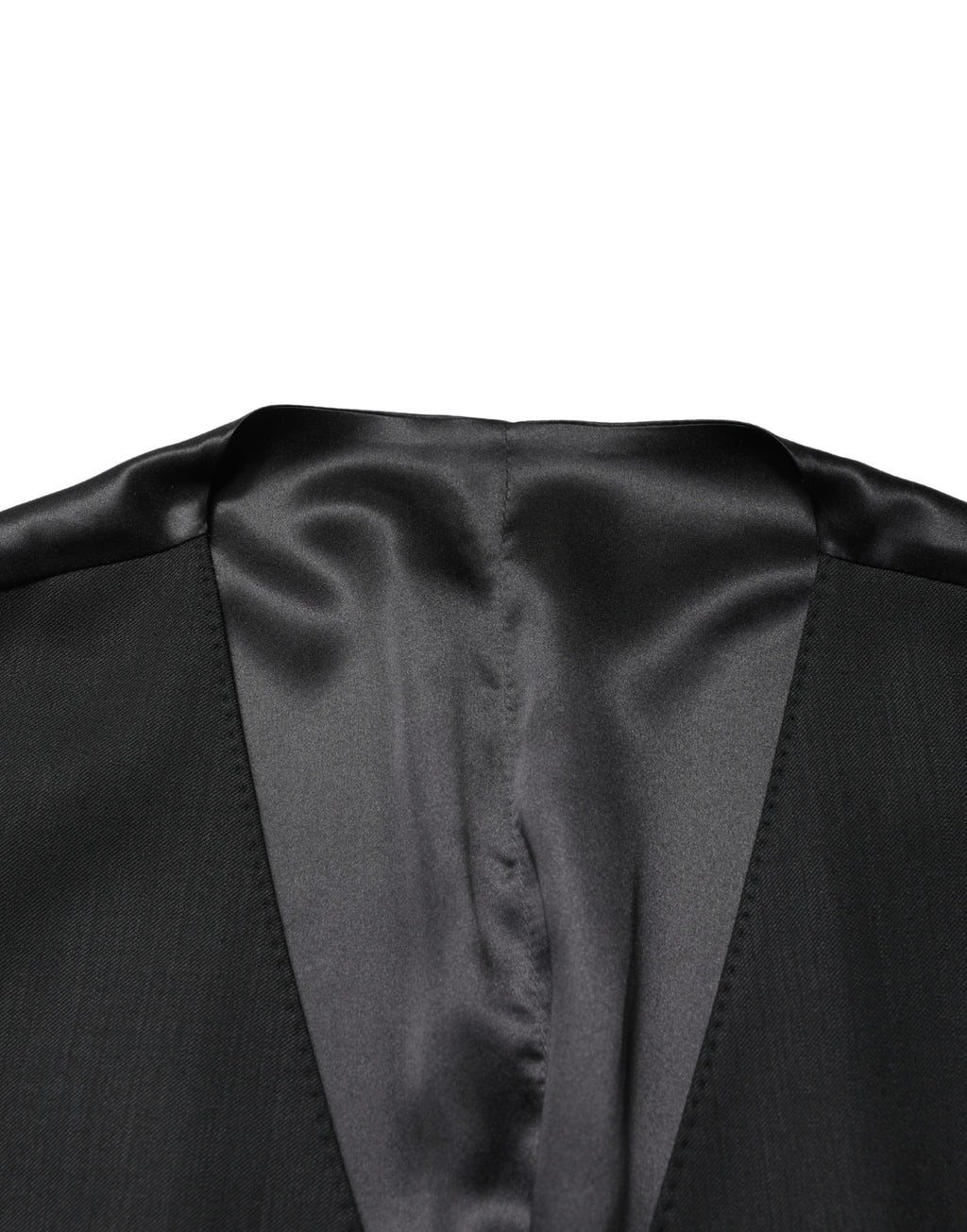 Dolce & Gabbana Schwarze Wollweste für Herren mit Einreiher
