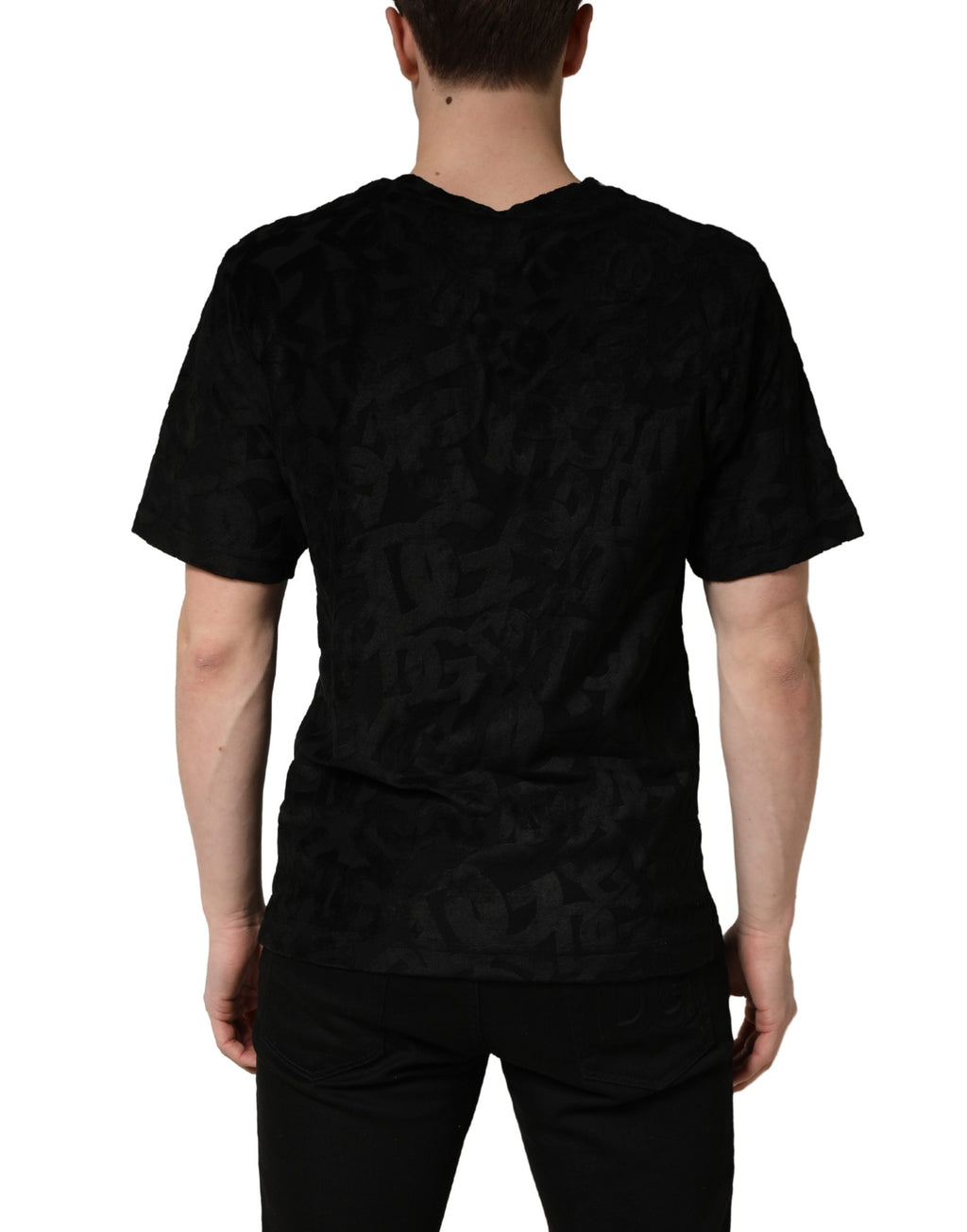 Dolce & Gabbana Schwarzes DG Mania Logo Print Casual T-Shirt