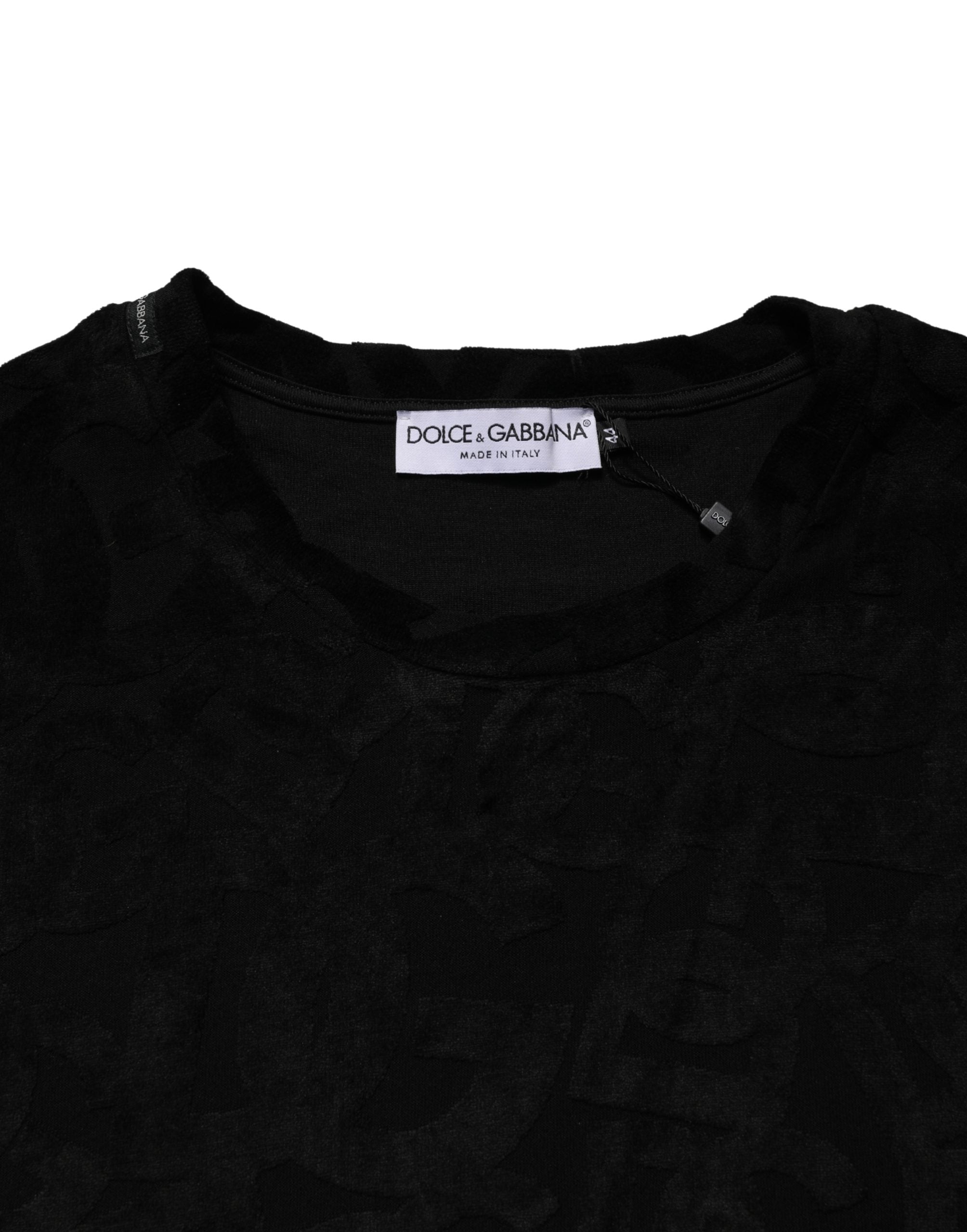 Dolce & Gabbana Schwarzes DG Mania Logo Print Casual T-Shirt