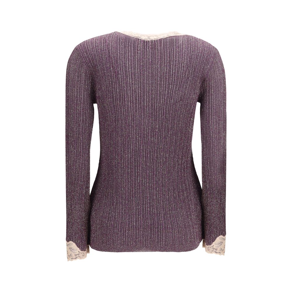 Valentino Lila Viskose-Strickjacke
