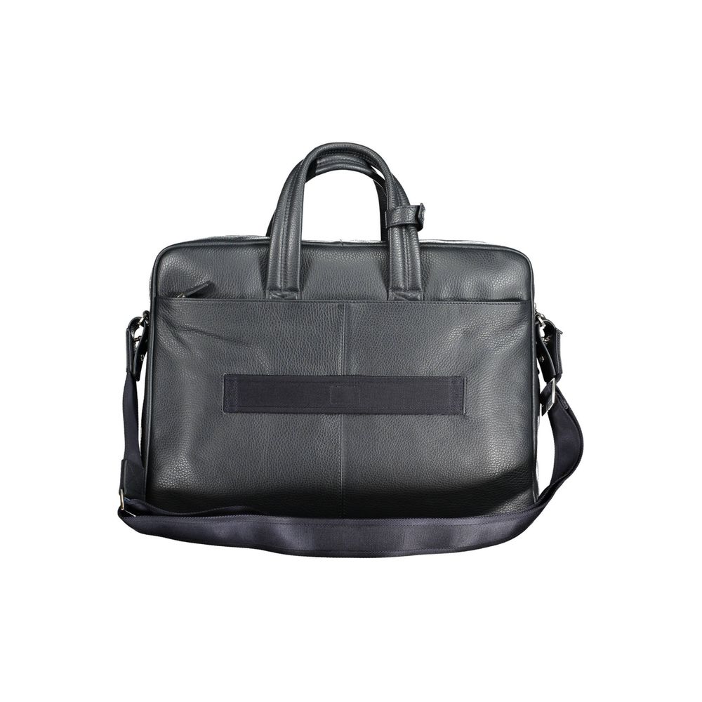 Piquadro Blue Leather Briefcase Men