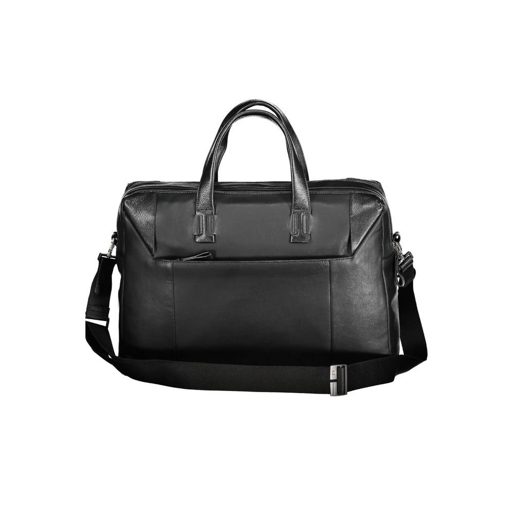 Piquadro Men's Black Leather Briefcase