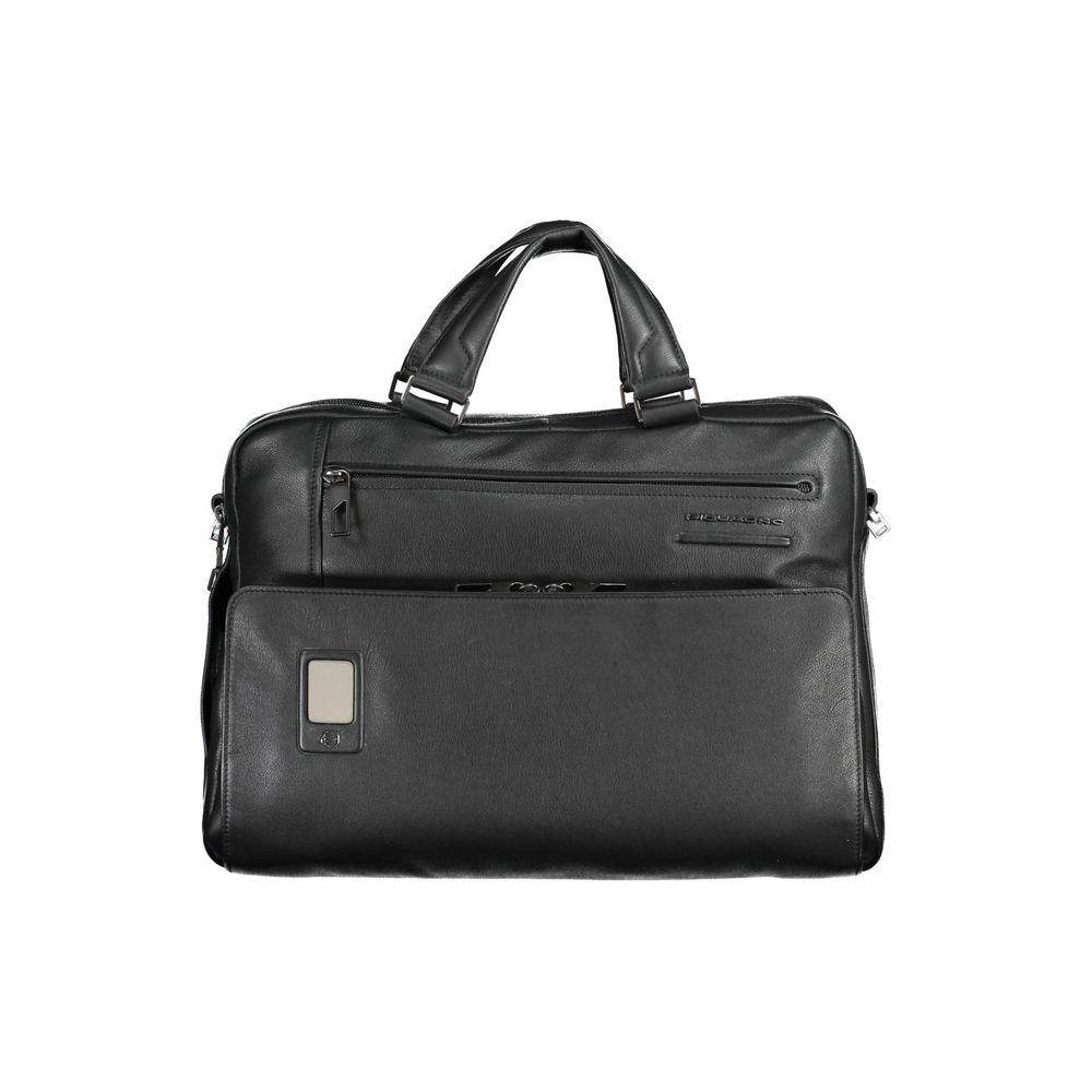 Piquadro Men's Black Leather Briefcase