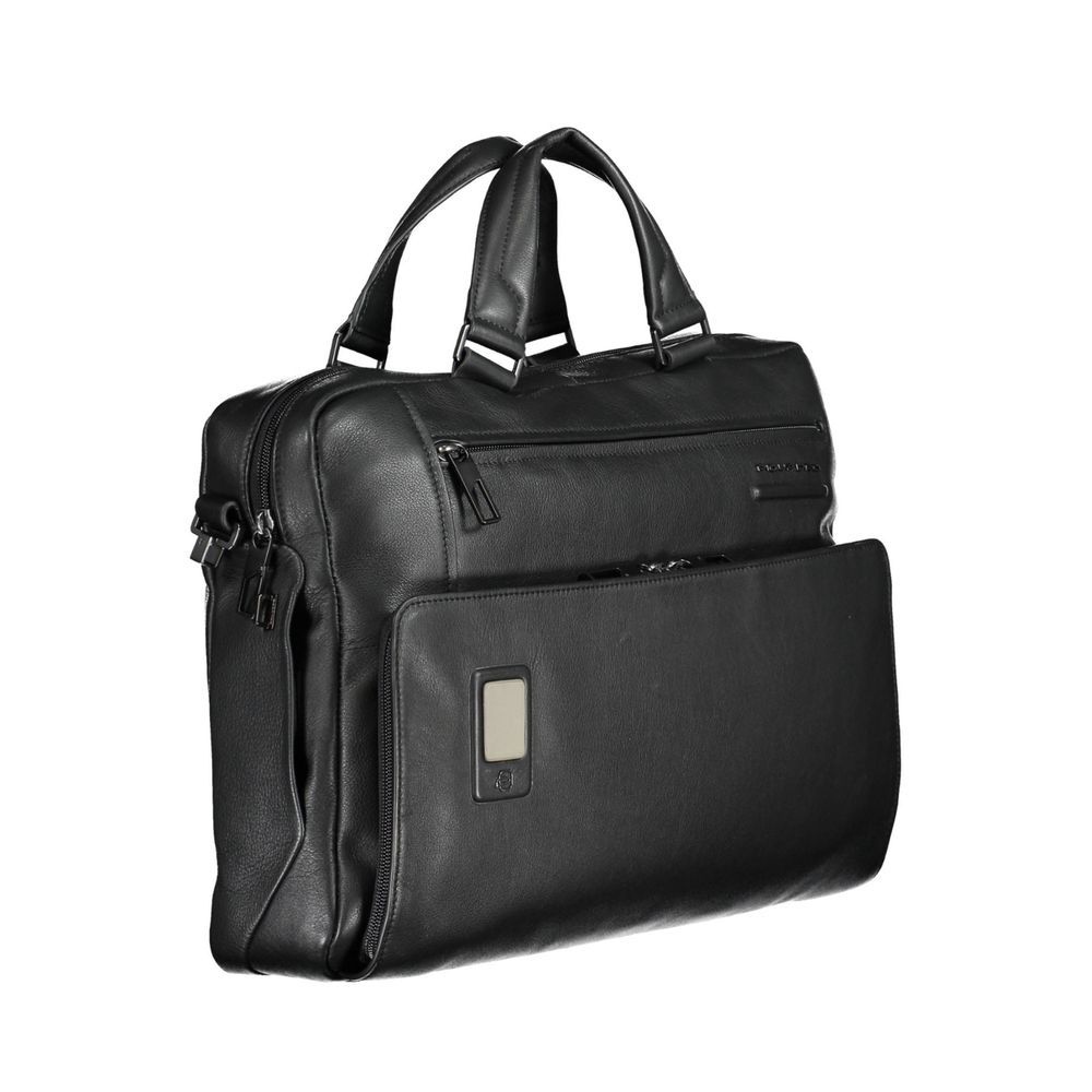 Piquadro Schwarze Leder Aktentasche für Herren