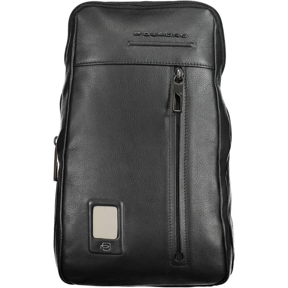 Piquadro Schultertasche aus schwarzem Leder für Herren